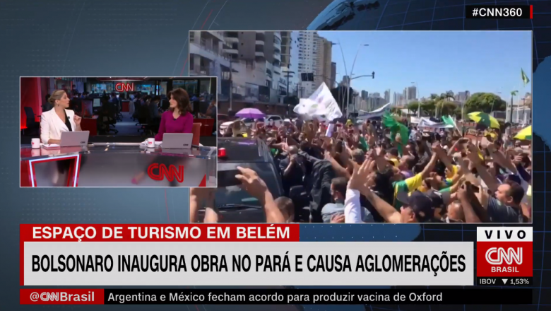 Âncoras da CNN Brasil reconhecem o crescimento da popularidade do presidente Jair Bolsonaro