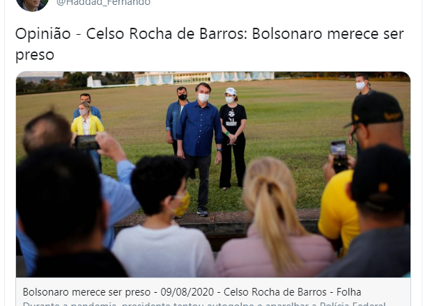 “Bolsonaro merece ser preso”, diz colunista da Folha de S. Paulo