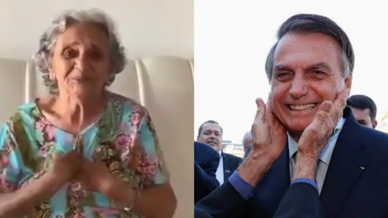 Senhora de 84 anos grava vídeo prestigiando Bolsonaro: “Queria ter o merecimento de lhe dar um abraço”