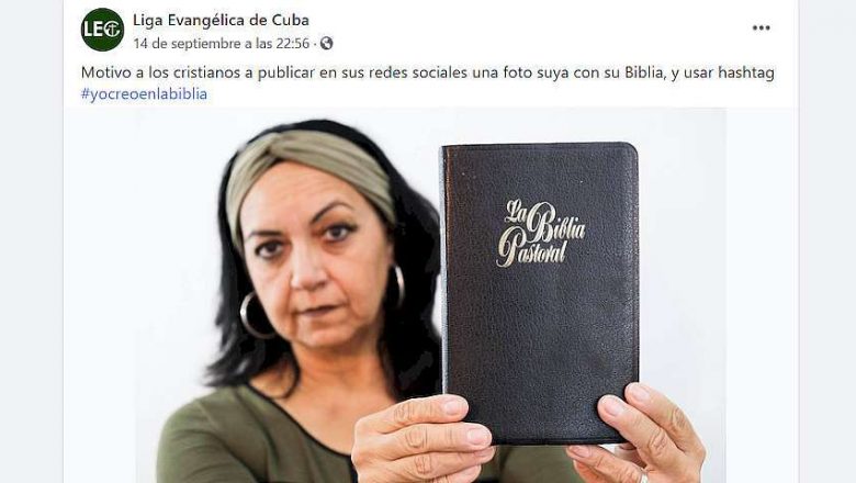 As igrejas evangélicas cubanas usam a hashtag #IBelieveInTheBible