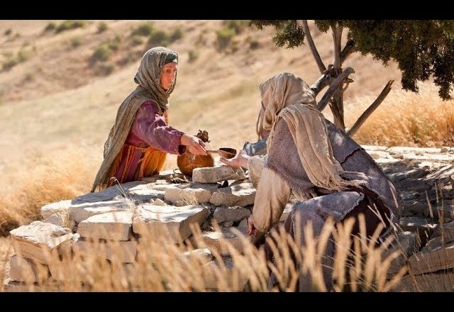 Jesus e a mulher samaritana no poço de Jacó