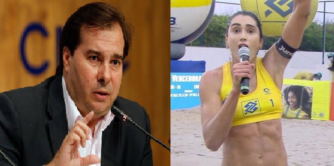 Rodrigo Maia sai em defesa de atleta que gritou “Fora Bolsonaro”