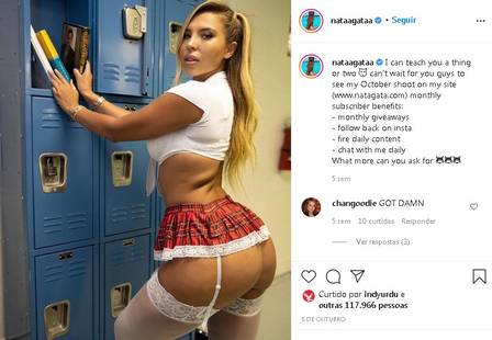 ‘Sou religiosa e vou à missa’, diz modelo brasileira Nata Gata, que teve foto sexy curtida por conta do Papa no Instagram