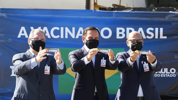 Dois milhões de doses da CoronaVac chegam a São Paulo – UOL Notícias