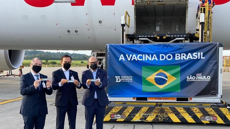 Lote com insumos para produção da CoronaVac chega a São Paulo – UOL Notícias