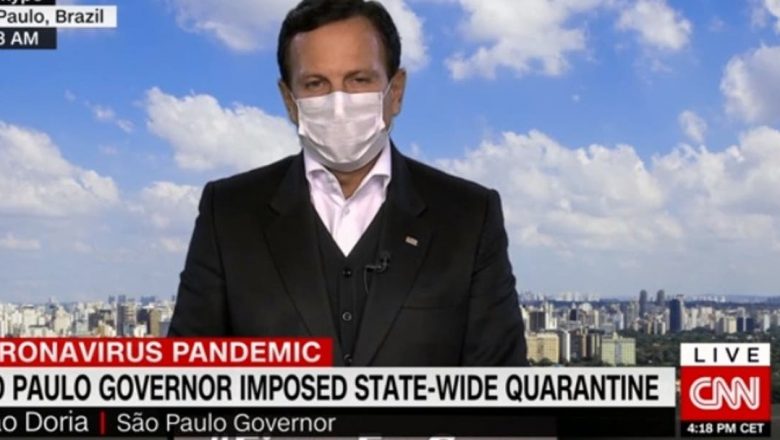 “Estamos combatendo no Brasil o vírus Bolsonaro”, diz Doria na CNN americana