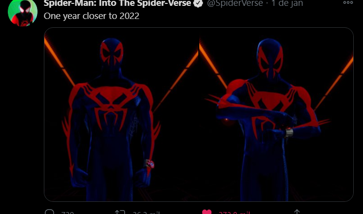 Homem Aranha no Aranhaverso 2 tem Tweet oficial sobre o lançamento