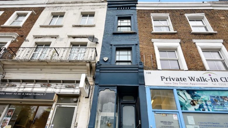 Casa mais estreita de Londres à venda por US$ 1,3 milhão
