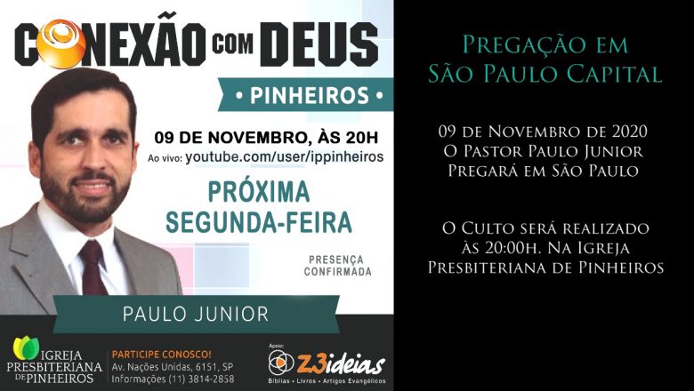 Pregação em São Paulo Dia 09/11 – AMANHÃ – Paulo Junior